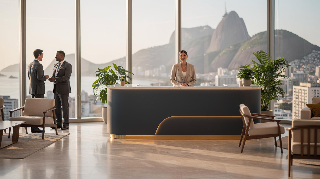 Recepção de escritório da ACCN